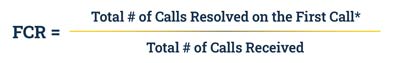 First Call Resolution Formula