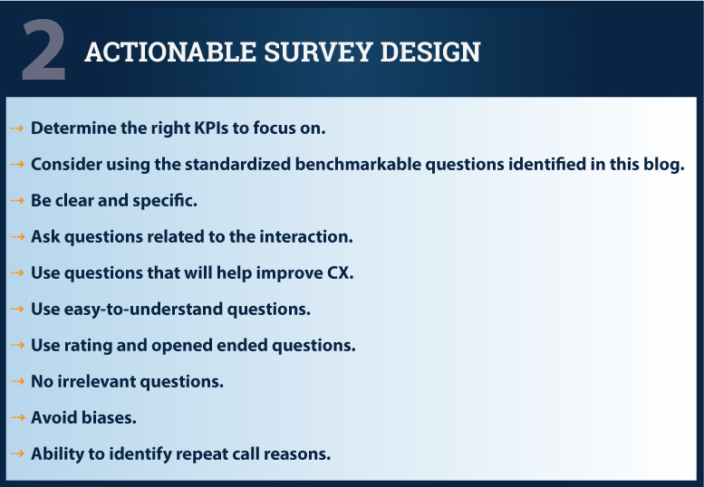 actionable survey design infographic