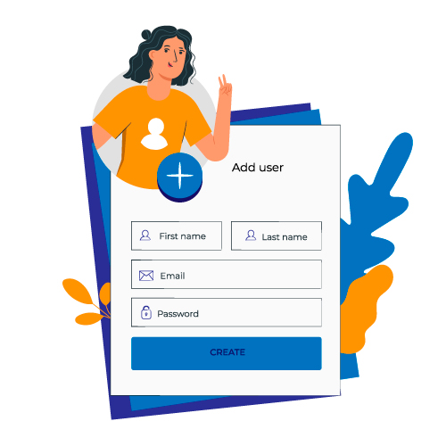 an intuitive and easy to use new users form for customer service QA software