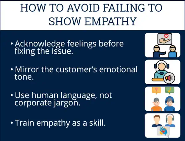How to avoid failing to show empathy