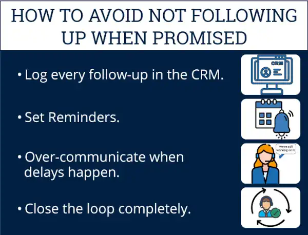 How to avoid not following up when promised