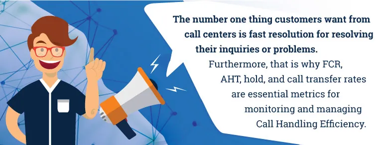 call handling efficiency infographic