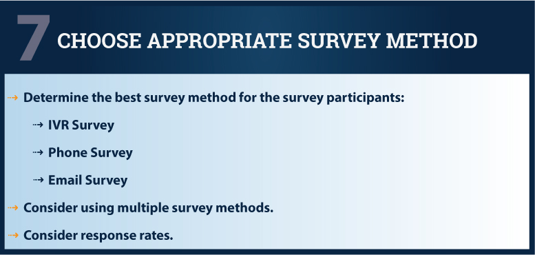 choose appropriate survey method infographic