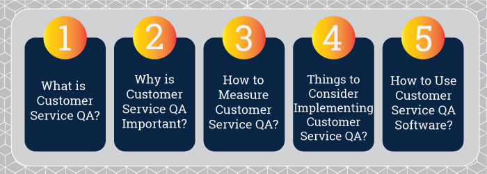 five steps of customer service QA