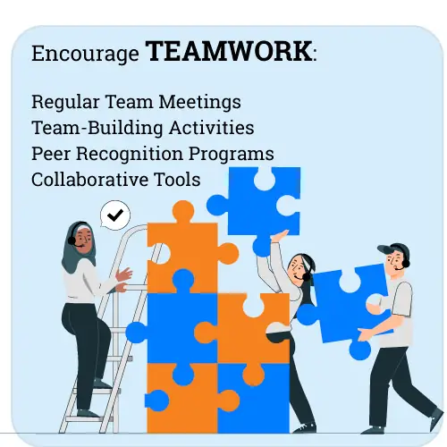 encourage teamwork infographic