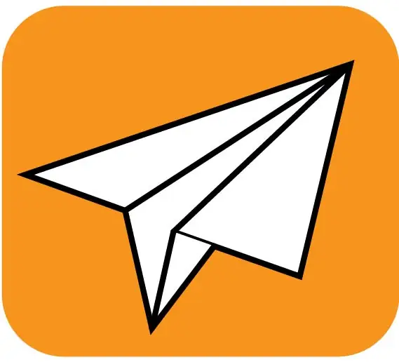 an icon of a paper plane