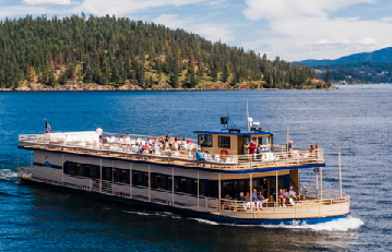 hawaiian luau-themed dinner boat