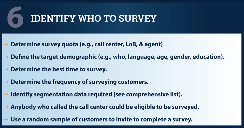 identify who to survey infographic