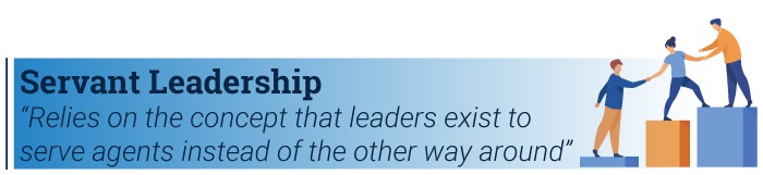 Servant leadership style infographic